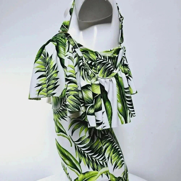 Gabifresh ruffle palm leaf swim suit 10 d/dd - Picture 5 of 12